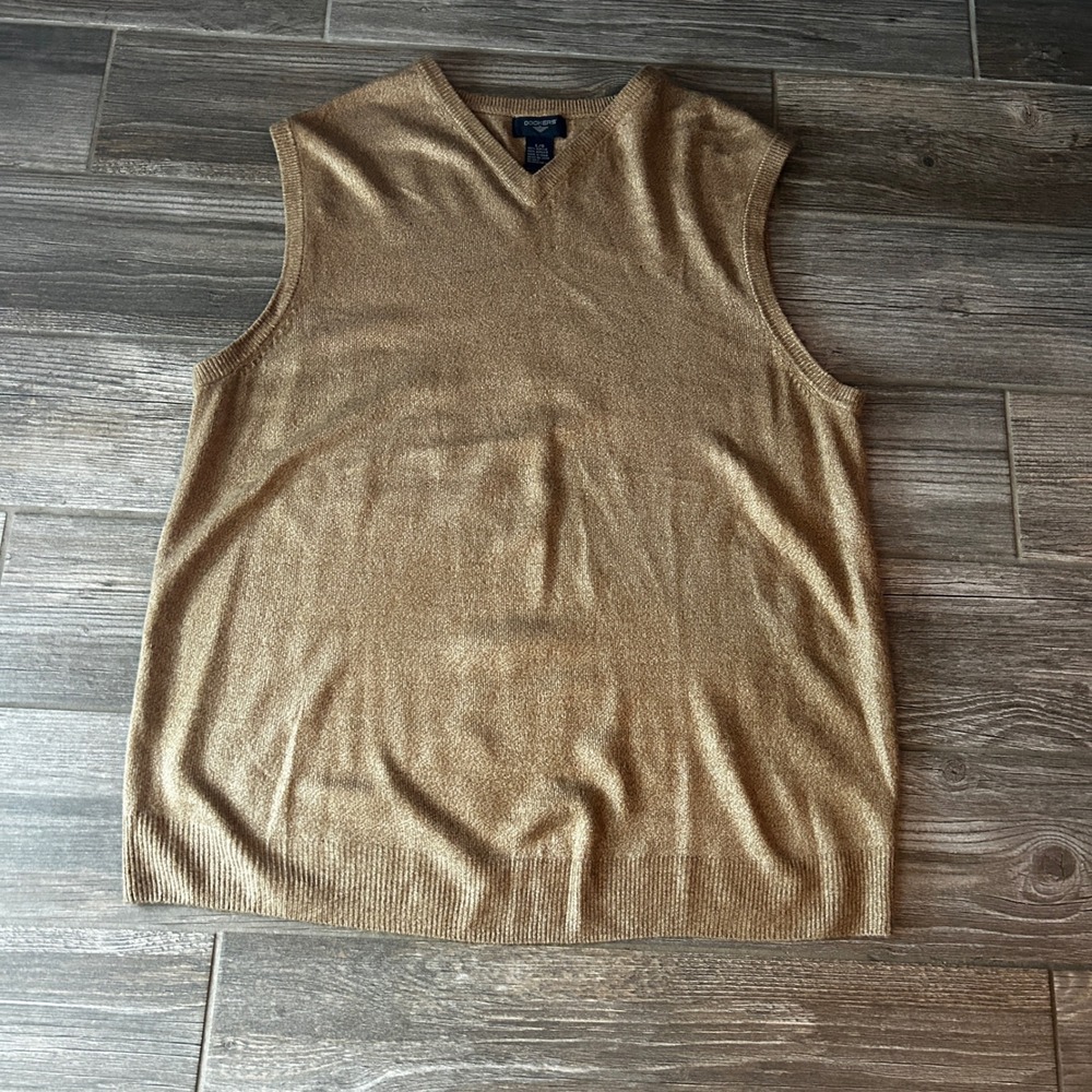 Dockers Men's Sweater Vest Large Preppy Grandpa‎ Style V-neck